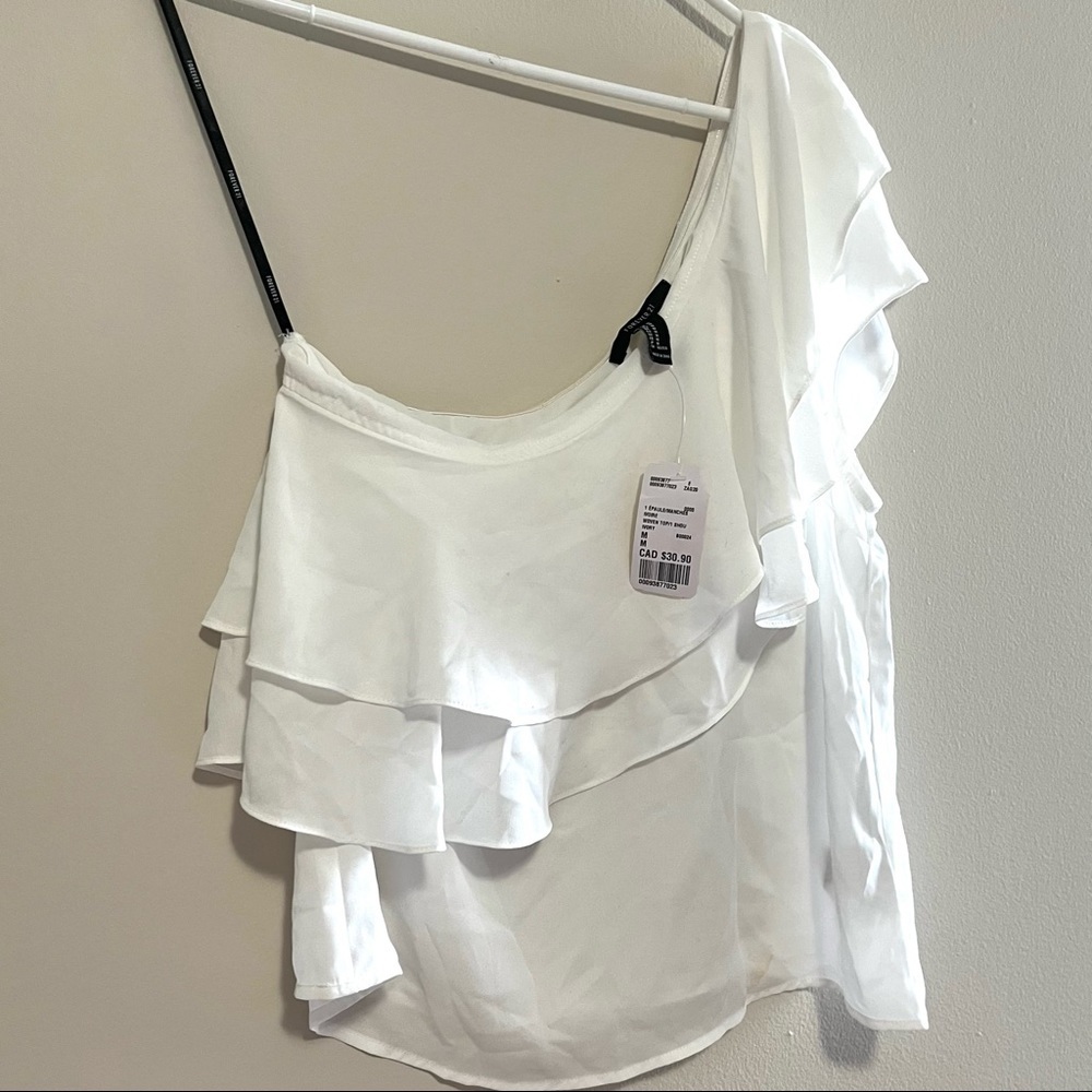 FOREVER 21 cutout one shoulder top